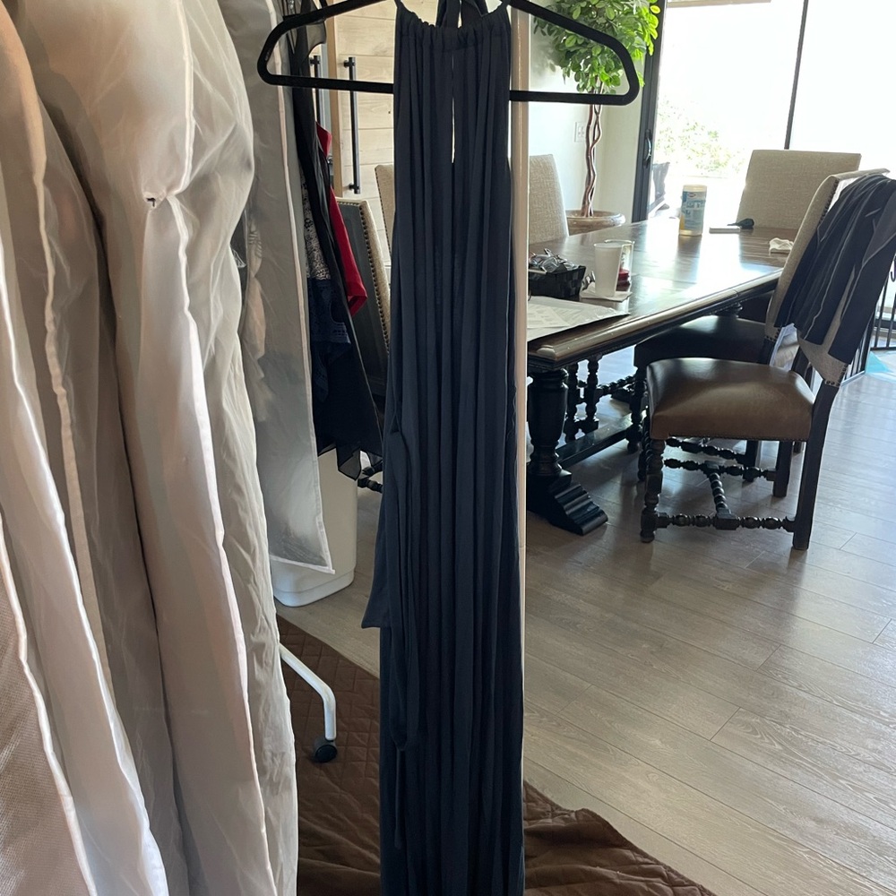 Elegant Navy Blue Maxi Dress